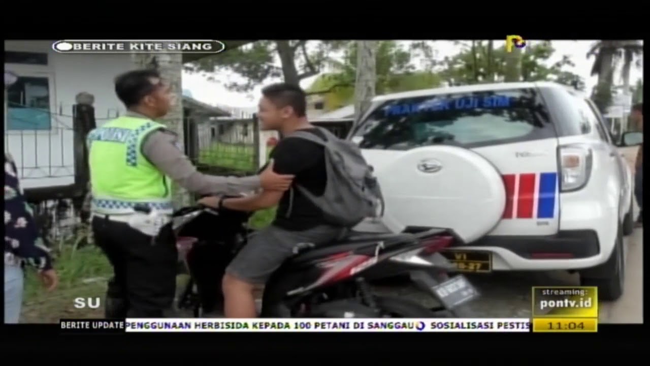 polisi pontianak tilang