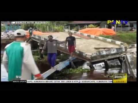 jembatan roboh di kubu raya